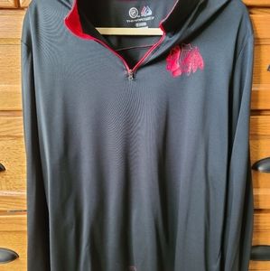 Men's XL Majestic NHL pull over 1/4 zip Blackhawks shirt